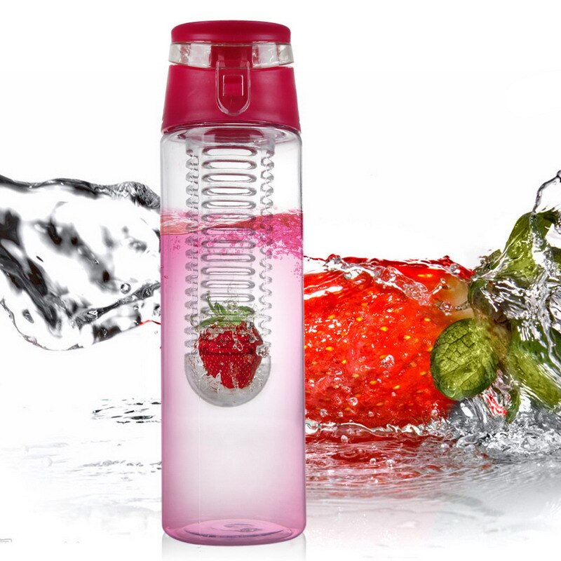 800 ML Portable fruit Infusing Infuser Water bottle Sports Lemon Juice Bottle