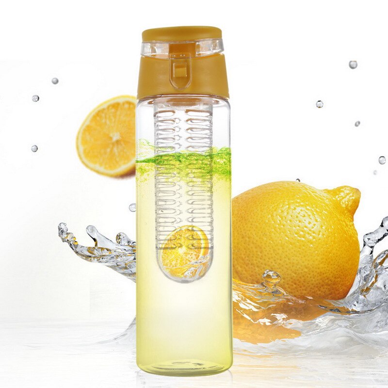 800 ML Portable fruit Infusing Infuser Water bottle Sports Lemon Juice Bottle